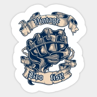 Vintage Bro Fist Sticker